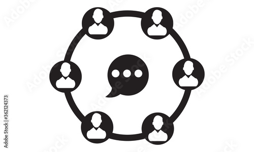 Business Communication network icon. vector graphics 