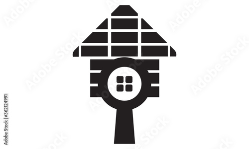 Home search icon. vector graphics 