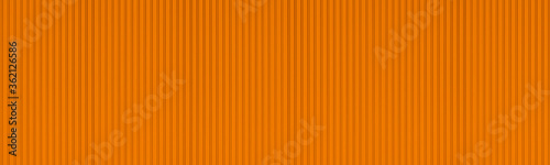 Slika na platnu Panorama of new orange corrugated metal wall background.