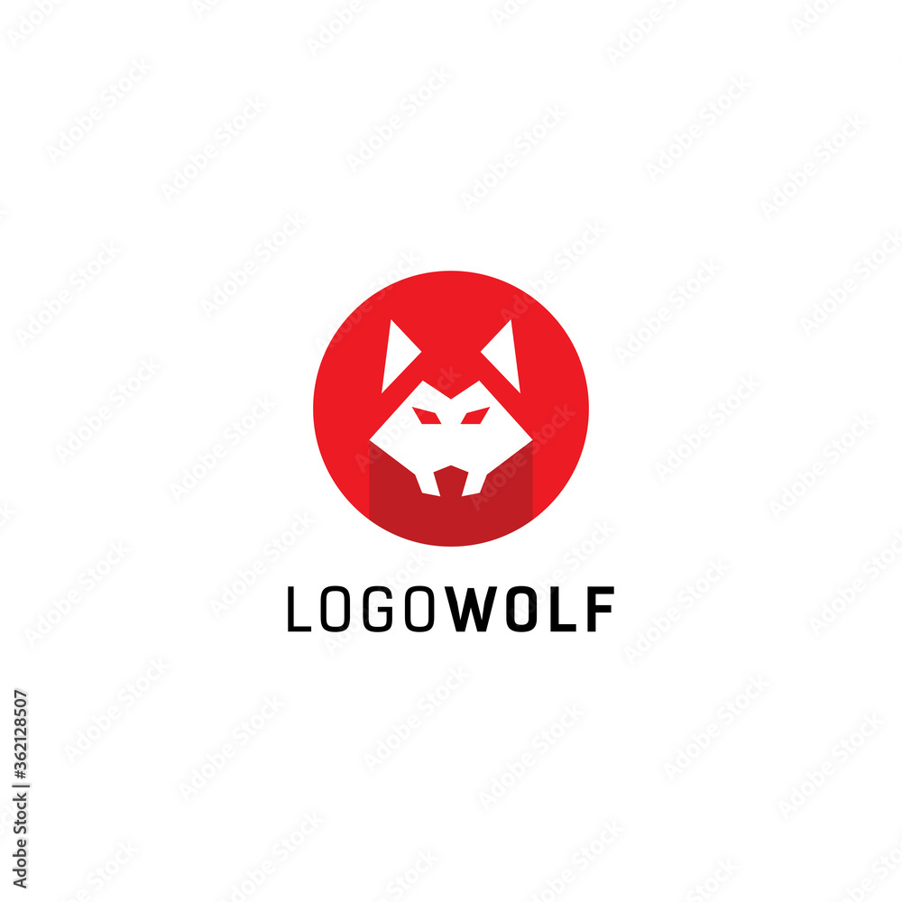 Wolf Logo Icon Red Simple Wolf Logo Icon Red Simple