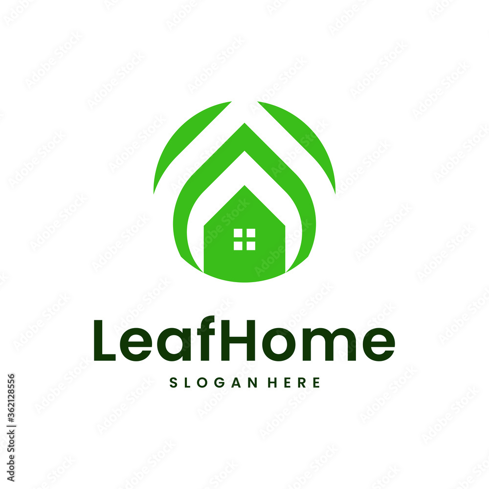 leaf home logo vector modern simple clean designs with green color and white background leaf home logo vector modern simple clean designs with green color and white background