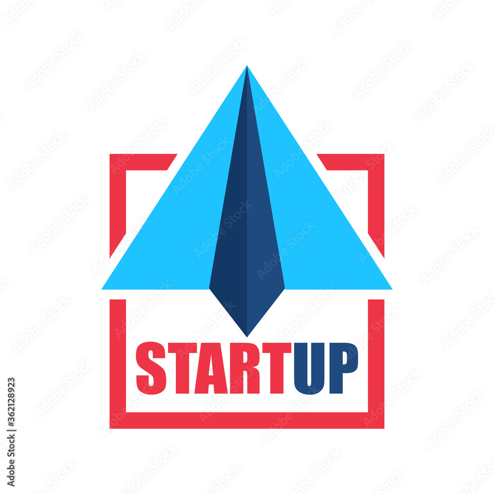 startup banner isolated on white background. vector illustration startup banner isolated on white background. vector illustration