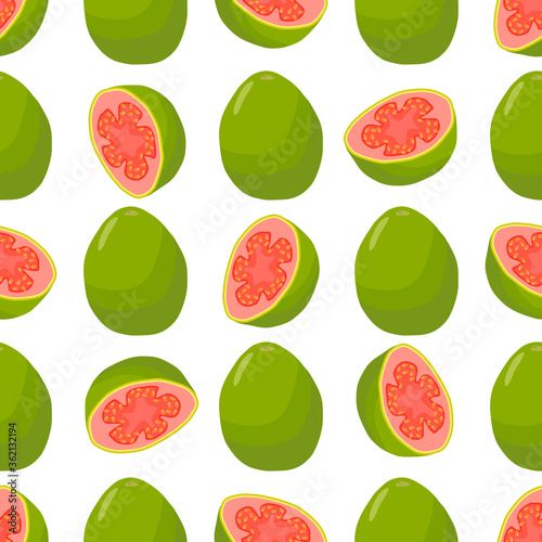 Illustration on theme big colored seamless guava