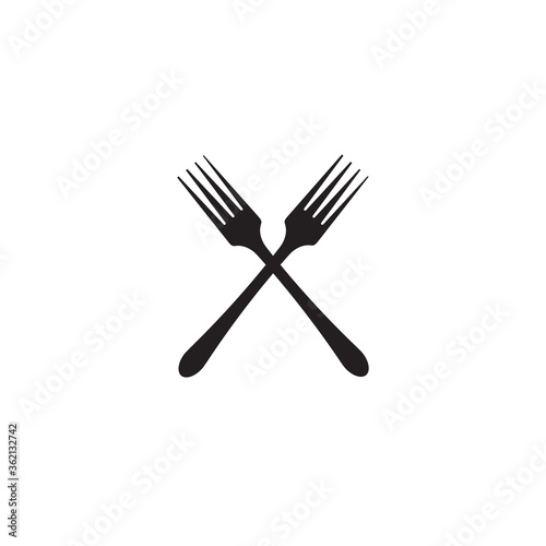Fork  cross icon vector