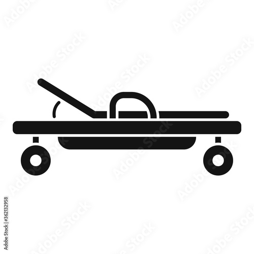 Endocrinologist cart bed icon. Simple illustration of endocrinologist cart bed vector icon for web design isolated on white background