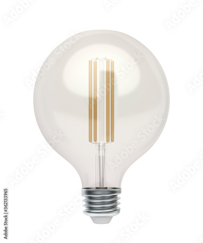 Decorative LED bulb isolated on white background