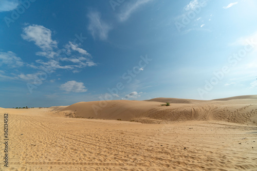 Bau Trang sand dunes, sub-Sahara desert in Binh Thuan province, Vietnam