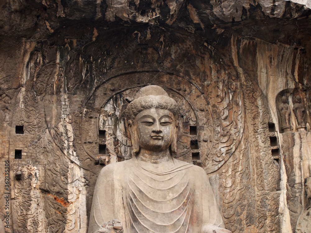 Longmen Grotto Vairocana Buddha Close up 1