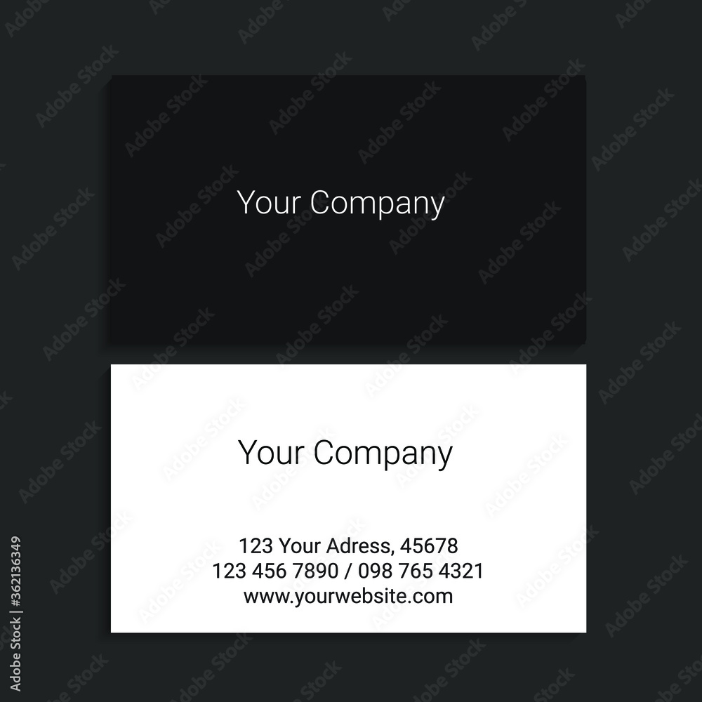 beautiful contrasting stylish elegant color business card for your small and medium business. Cafe, beauty salons, manicure, hairdresser, food delivery, groomer, fitness trainer, yoga, restaurant.