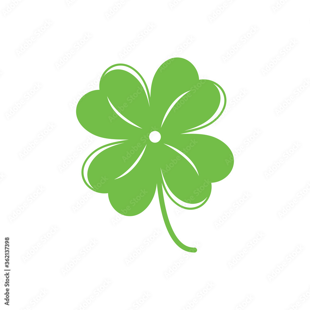 Green Clover Leaf icon Template Design Green Clover Leaf icon Template Design