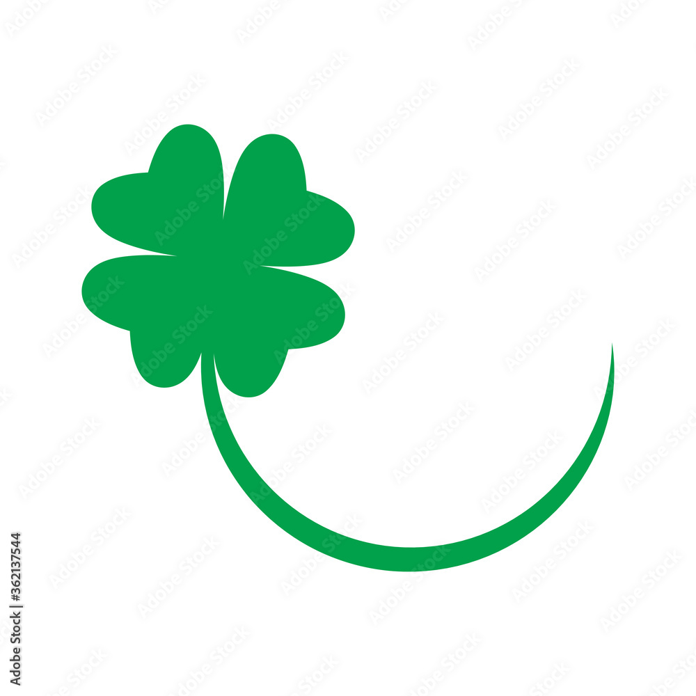 Green Clover Leaf icon Template Design Green Clover Leaf icon Template Design