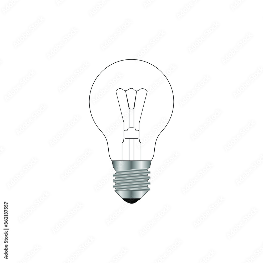 Incandescent lamp icon. Light bulb sing vector graphic. Illustration of a business idea. Incandescent lamp icon. Light bulb sing vector graphic. Illustration of a business idea.
