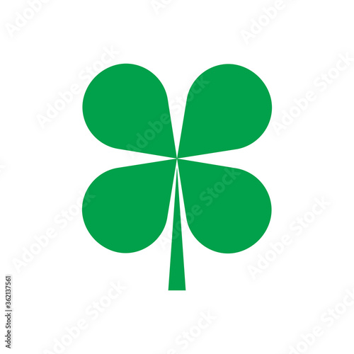 Green Clover Leaf icon Template Design