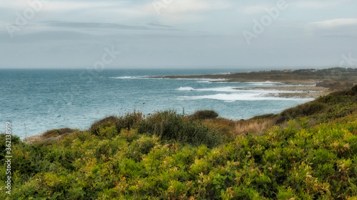 Ionic sea seascape landscape winter sunset waves rocks windstorm