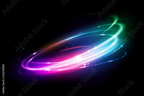 Multi color circle light effect