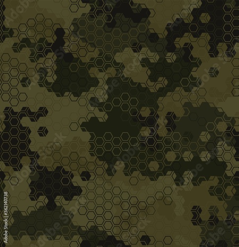 Texture military camouflage seamless pattern. Abstract army vector illustration