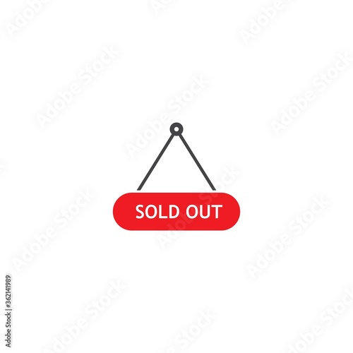 Sold,sold out vector icon template