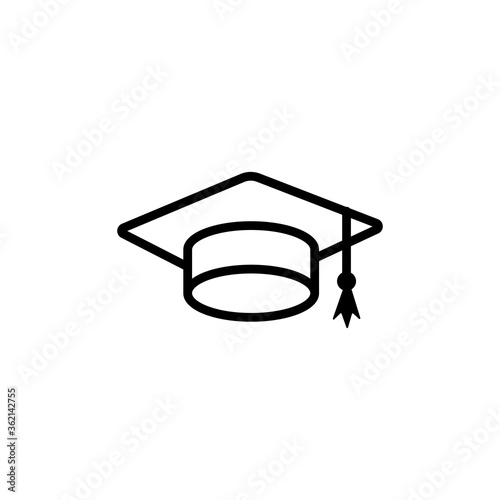 The best graduation hat icon vector logo