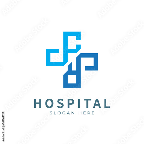 Health logo with initial letter CR, RC, C R logo designs concept. Medical health-care logo designs template. © WhyStock
