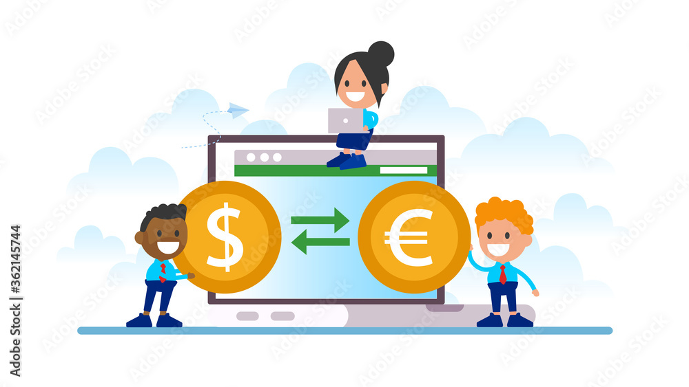 Euro to dollar currency exchange.
Euro to dollar currency exchange.