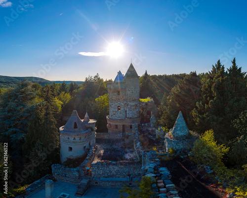 Tarodi castle in Sopron. Taródi Castle is the most significant work of visual architecture in Hungary. One person builded this place betwen 1959-2010.Today only abandonded ruins has there. photo