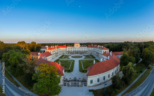 The Esterhazy Palace near to Sopron in Fertod, Hunary. Famous historical palace with beautiful garden and big forest. Hungarian hiostorical heritage. photo