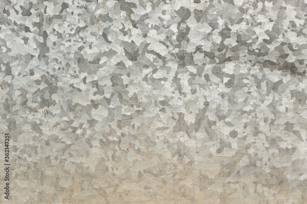 galvanized sheet metal close, dirt and scratches, reduced contrast, tinting galvanized sheet metal close, dirt and scratches, reduced contrast, tinting