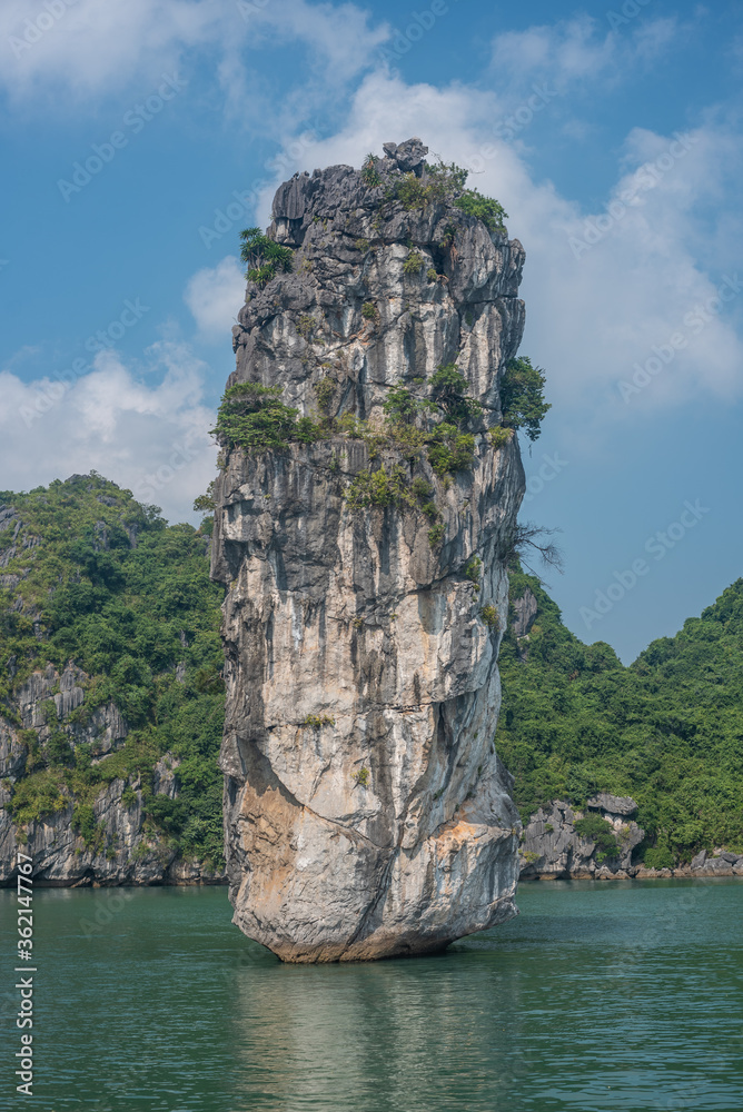 Chopstick Island in Cat Ba Bay