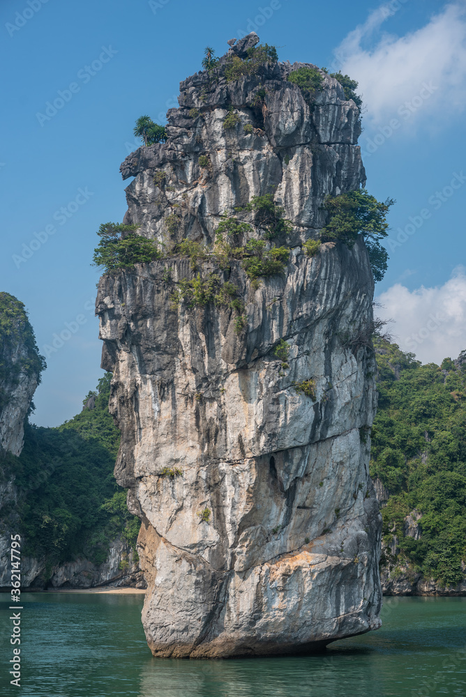 Chopstick Island in Cat Ba Bay