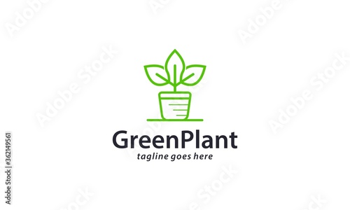 Creative and modern green leaf for natural and environment logo design vector editable 