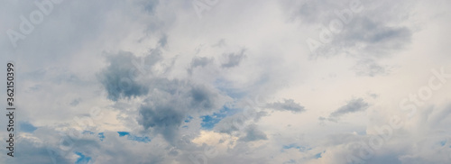 Fototapeta Naklejka Na Ścianę i Meble -  Sky panorama with gray clouds, sky photo for design