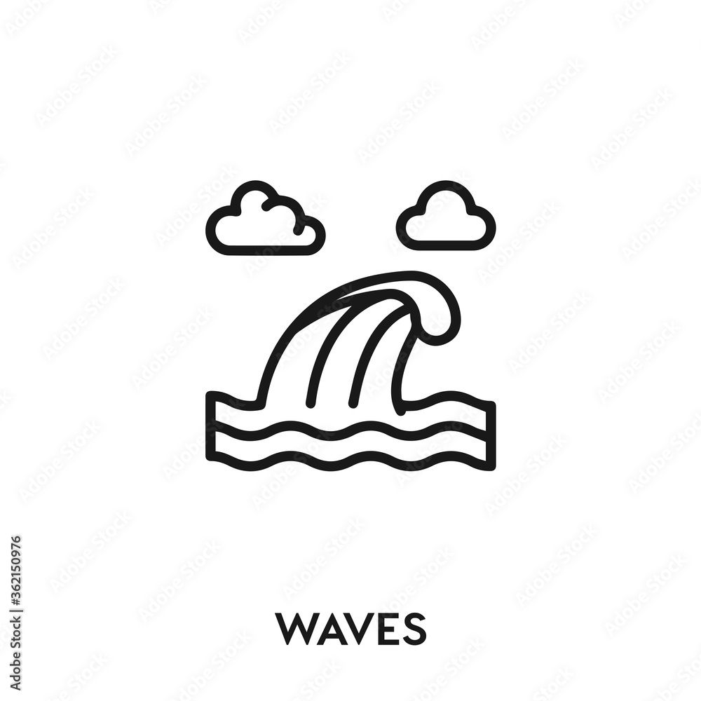waves vector icon. waves sign symbol. Modern simple icon element for your design waves vector icon. waves sign symbol. Modern simple icon element for your design