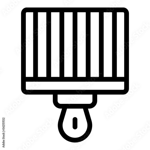 Brazier grill icon. Outline brazier grill vector icon for web design isolated on white background
