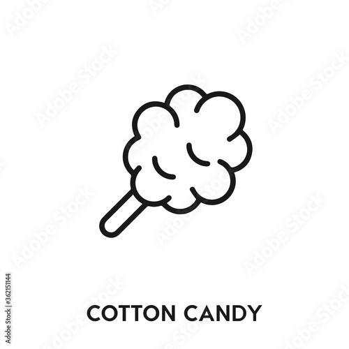 cotton candy vector icon. cotton candy sign symbol. Modern simple icon element for your design