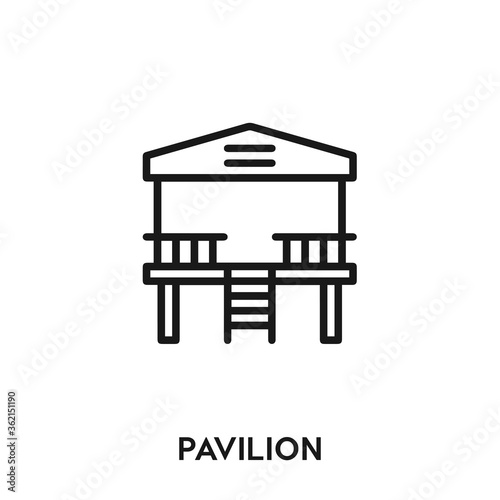 pavilion vector icon. pavilion sign symbol. Modern simple icon element for your design