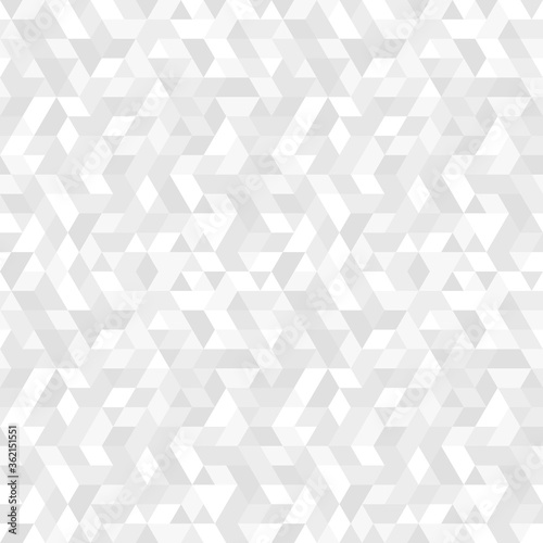 Geometric light pattern with triangles. Geometric modern ornament. Seamless abstract background
