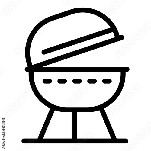Open brazier icon. Outline open brazier vector icon for web design isolated on white background