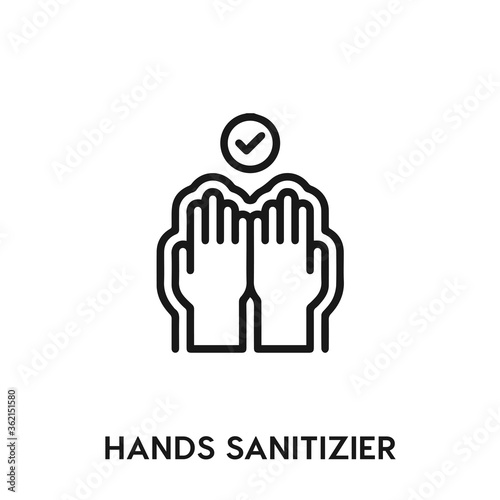 hands sanitizer vector icon. hands sanitizer sign symbol. Modern simple icon element for your design