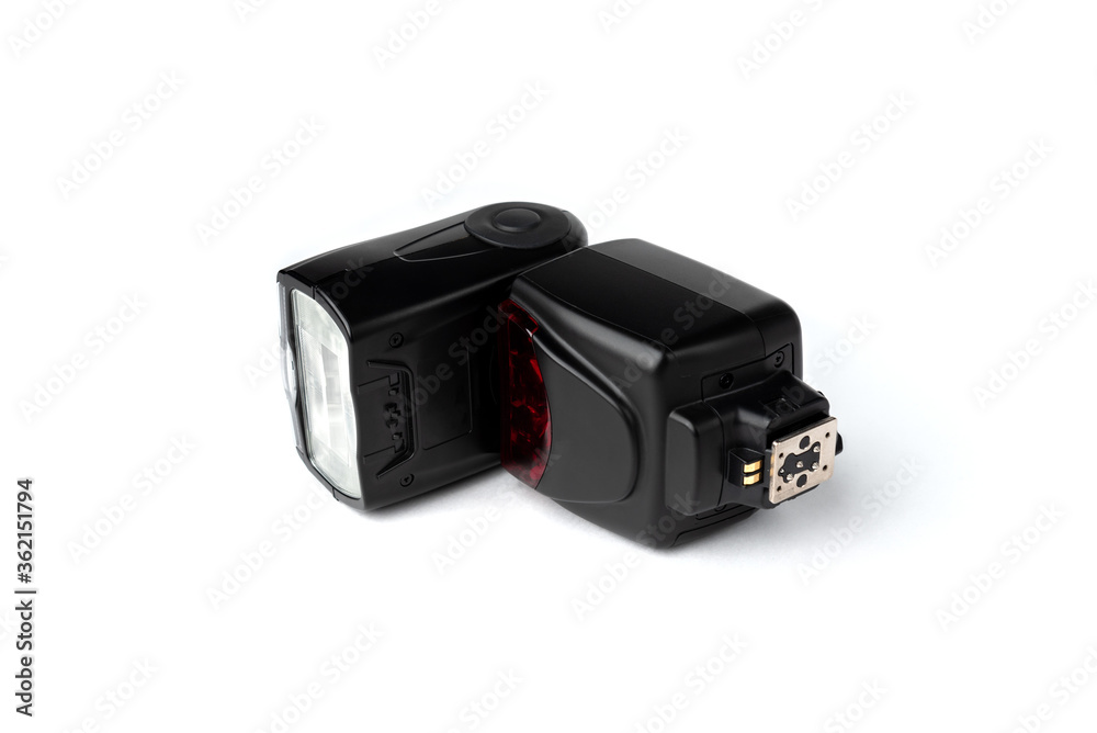 Photo camera flash isolated on white background. Photo camera flash isolated on white background.