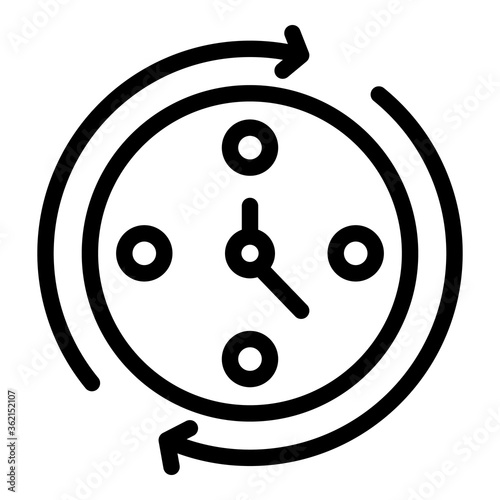 Time for gym icon. Outline time for gym vector icon for web design isolated on white background