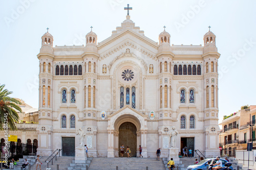 Cathedral of Reggio Calabr. Close up  Reggio calabria s church or cathedral during a sunny day.