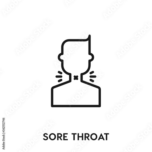 sore throat icon vector. sore throat icon vector symbol illustration. Modern simple vector icon for your design. sore throat icon vector.	