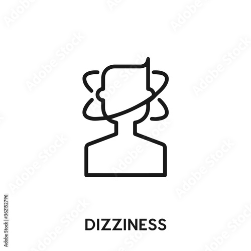 dizziness vector icon. dizziness sign symbol. Modern simple icon element for your design