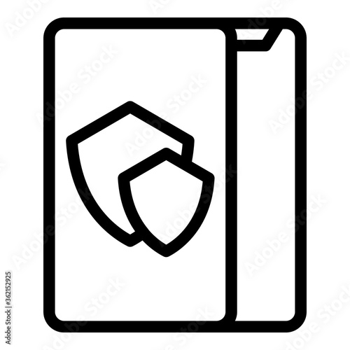 Anti crash glassicon. Outline anti crash glass vector icon for web design isolated on white background