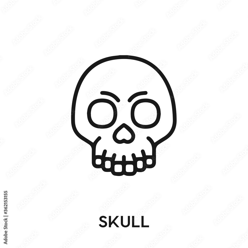 skull vector icon. skeleton sign symbol. Modern simple icon element for your design