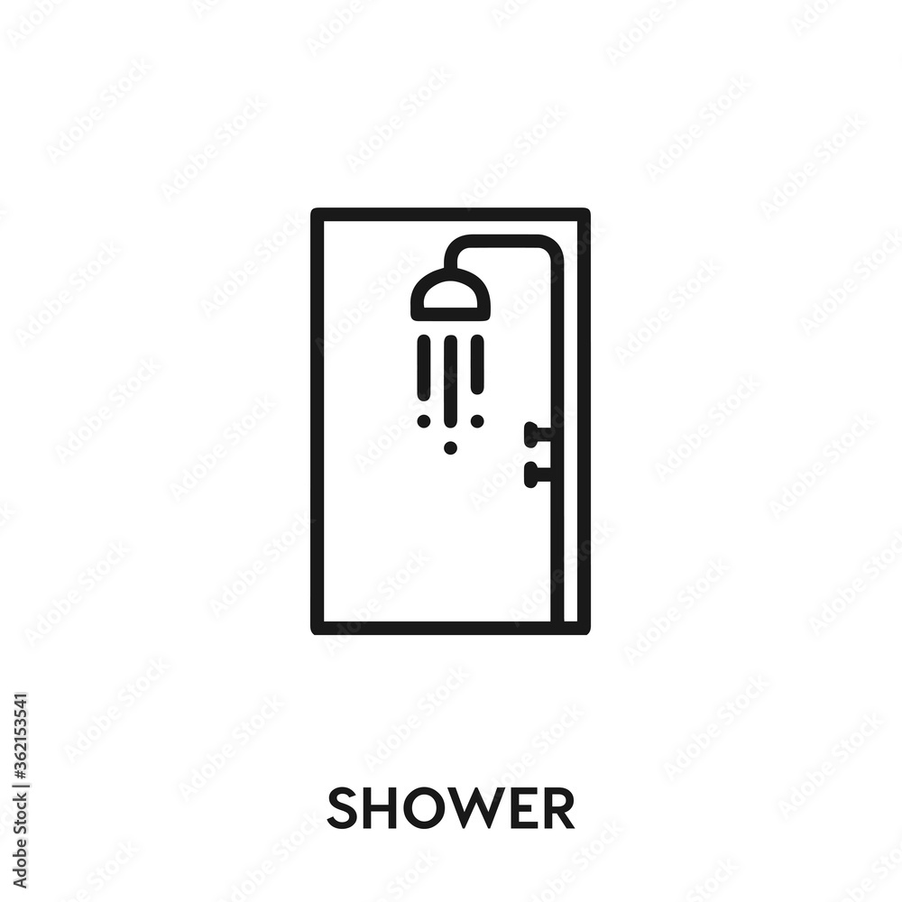 shower vector icon. bath sign symbol. Modern simple icon element for your design shower vector icon. bath sign symbol. Modern simple icon element for your design