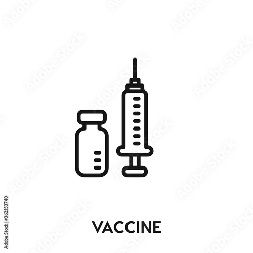 vaccine vector icon. vaccine sign symbol. Modern simple icon element for your design
