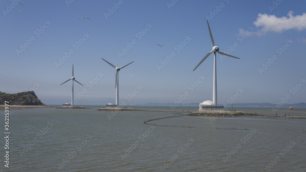 바람을 이용한 전기 생산산업