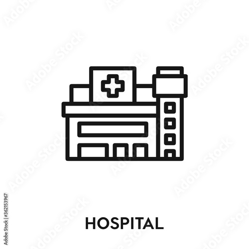 hospital vector icon. hospital sign symbol. Modern simple icon element for your design