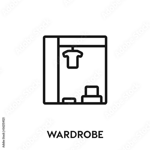wardrobe vector icon. wardrobe sign symbol. Modern simple icon element for your design